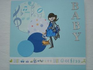 Handmålat babykort