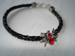 Spindel läderarmband